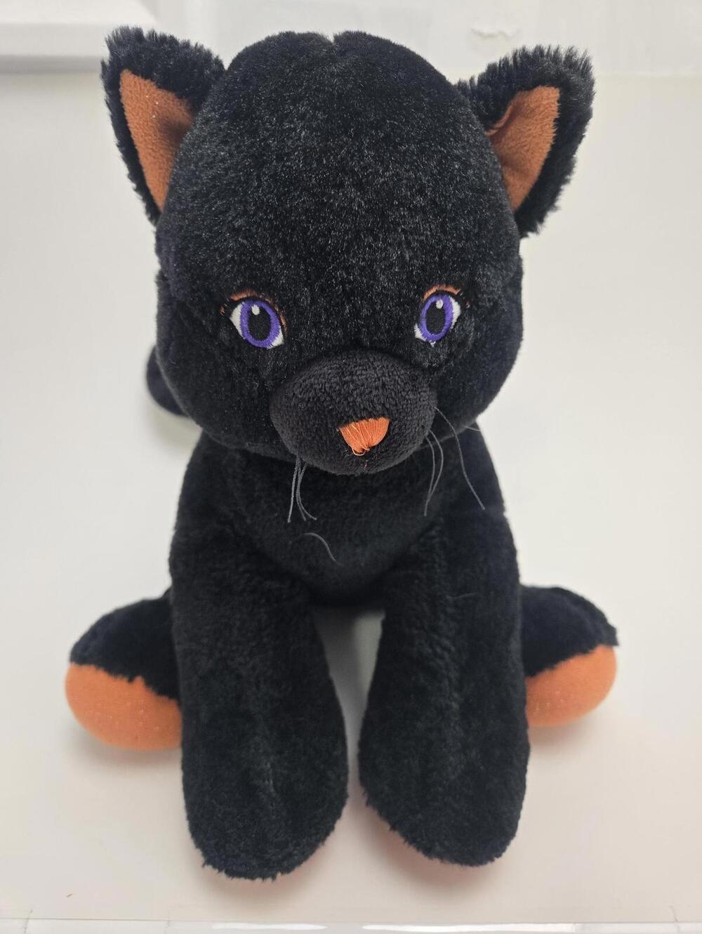 Build a Bear - Lucky Kitty Black Halloween Cat Plush, No Tags (12 inch)